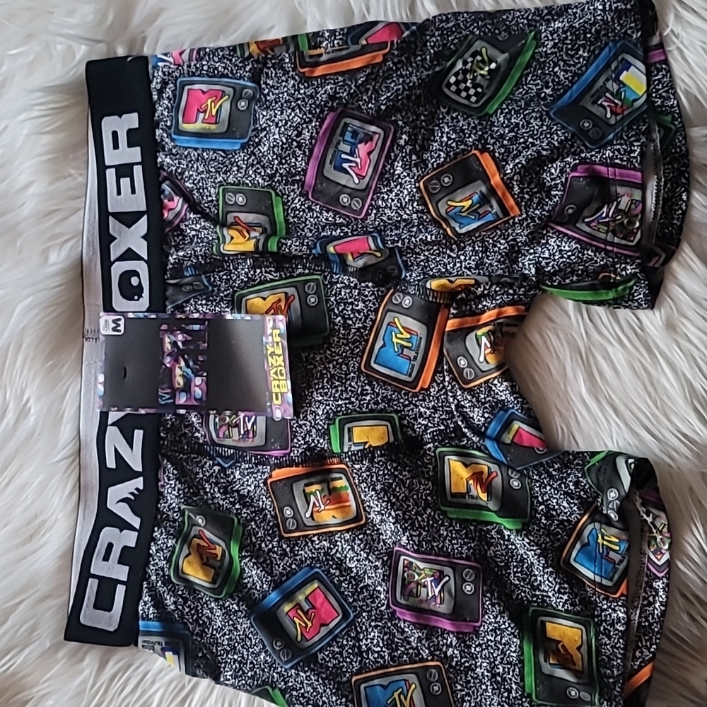 Crazy Boxer MTV TV Black and White Soft Boxer Briefs